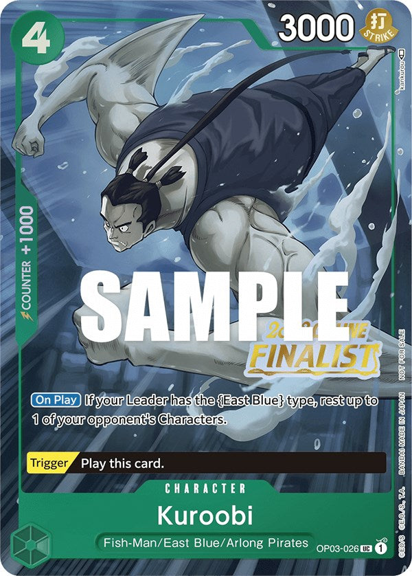 Kuroobi (Online Regional 2023) [Finalist] [One Piece Promotion Cards] | Arkham Games and Comics