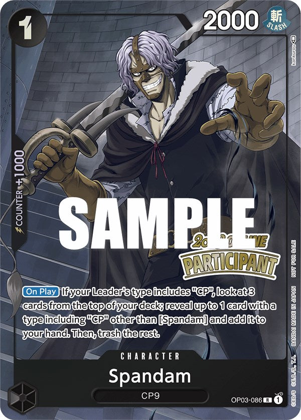 Spandam (Online Regional 2023) [Participant] [One Piece Promotion Cards] | Arkham Games and Comics