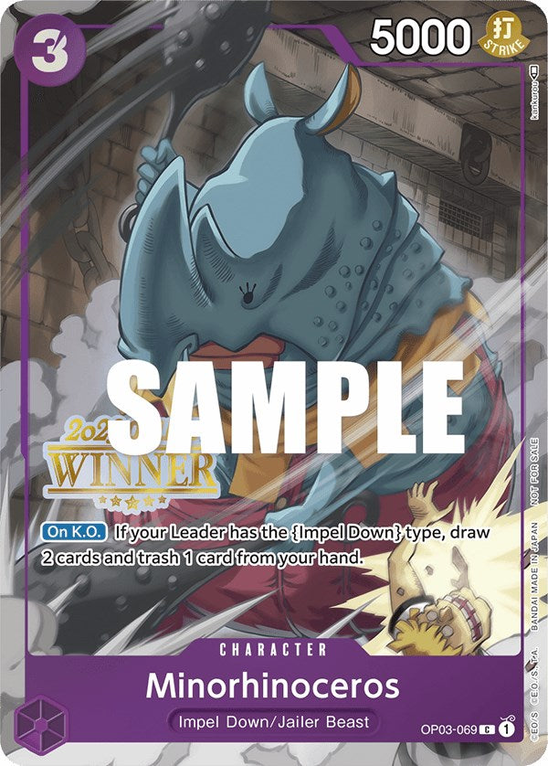 Minorhinoceros (Online Regional 2023) [Winner] [One Piece Promotion Cards] | Arkham Games and Comics