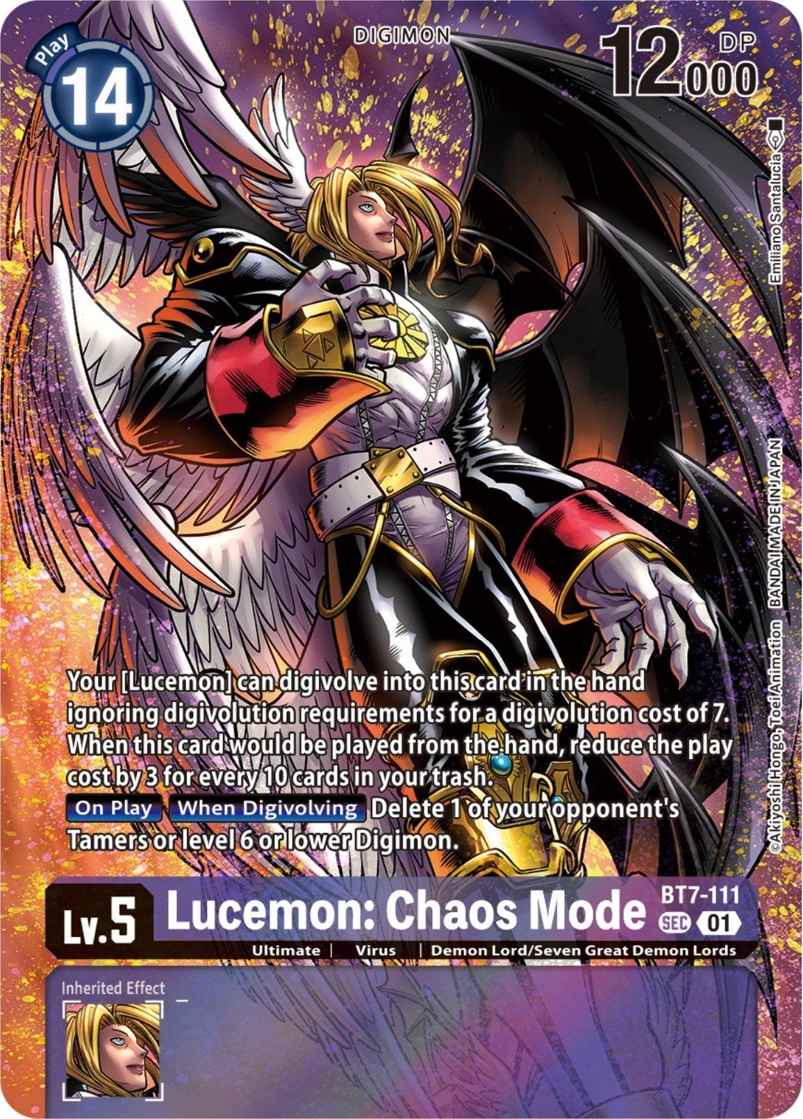 Lucemon: Chaos Mode [BT7-111] (Premium Binder Set) [Next Adventure Promos] | Arkham Games and Comics