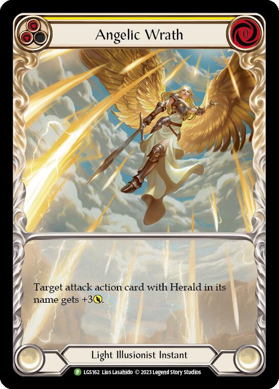 Angelic Wrath (Yellow) [LGS162] (Promo)  Rainbow Foil | Arkham Games and Comics