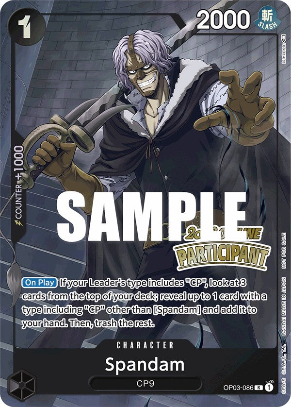 Spandam (Offline Regional 2023) [Participant] [One Piece Promotion Cards] | Arkham Games and Comics