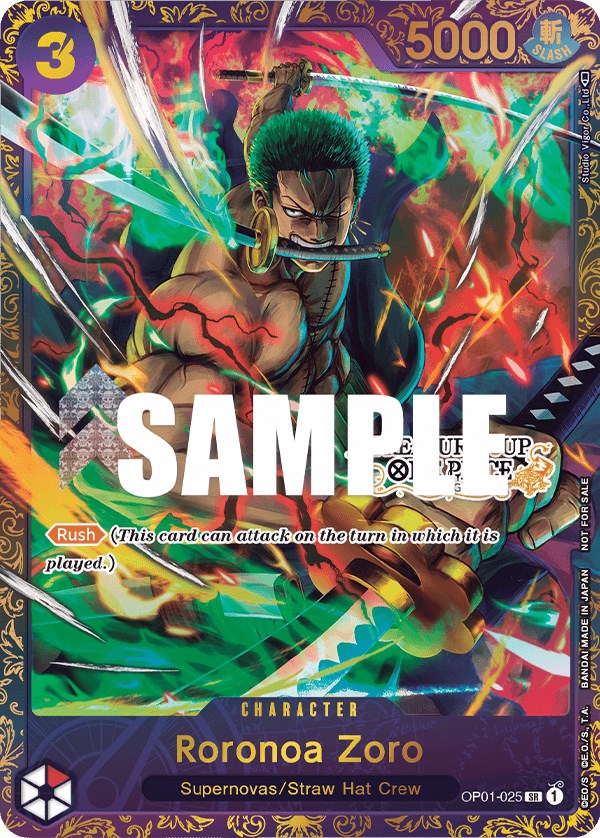 Roronoa Zoro (OP01-025) (Treasure Cup) [One Piece Promotion Cards] | Arkham Games and Comics