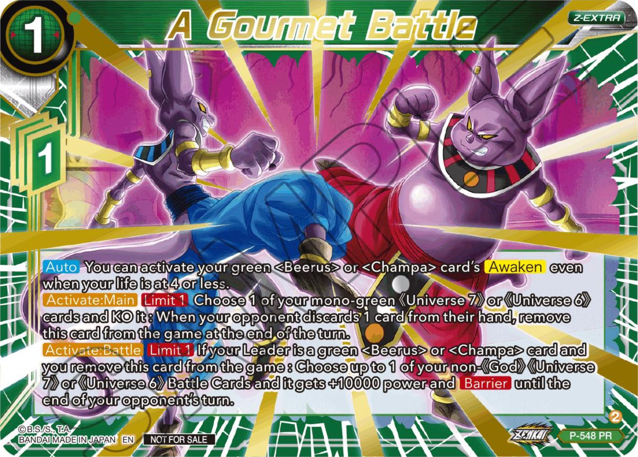 A Gourmet Battle (Championship Z Extra Card Pack 2023) (P-548) [Tournament Promotion Cards] | Arkham Games and Comics
