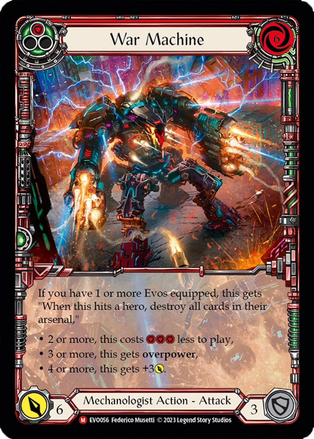 War Machine (Extended Art) [EVO056] (Bright Lights)  Rainbow Foil | Arkham Games and Comics