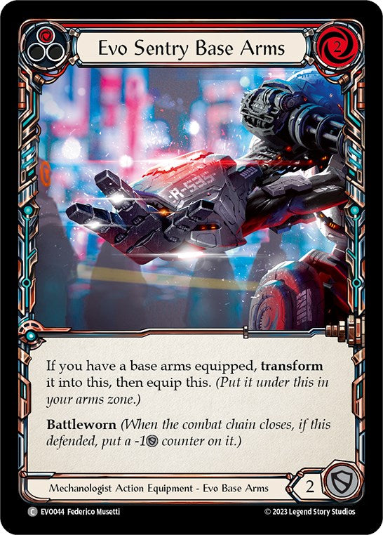 Evo Sentry Base Arms [EVO044] (Bright Lights)  Cold Foil | Arkham Games and Comics