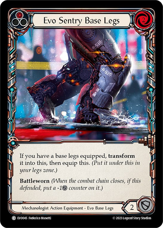 Evo Sentry Base Legs [EVO045] (Bright Lights)  Cold Foil | Arkham Games and Comics