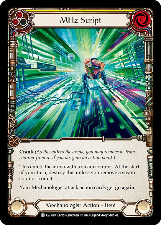 MHz Script [EVO097] (Bright Lights)  Rainbow Foil | Arkham Games and Comics