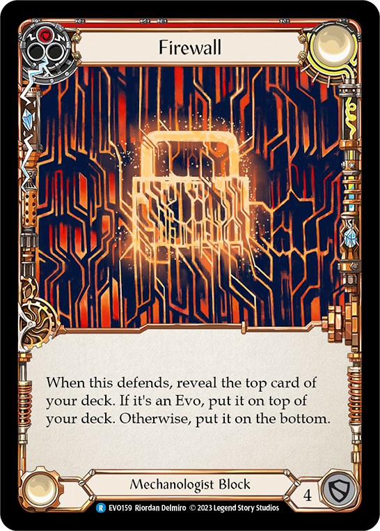 Firewall (Red) [EVO159] (Bright Lights)  Rainbow Foil | Arkham Games and Comics