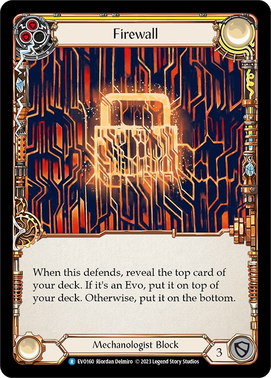 Firewall (Yellow) [EVO160] (Bright Lights)  Rainbow Foil | Arkham Games and Comics