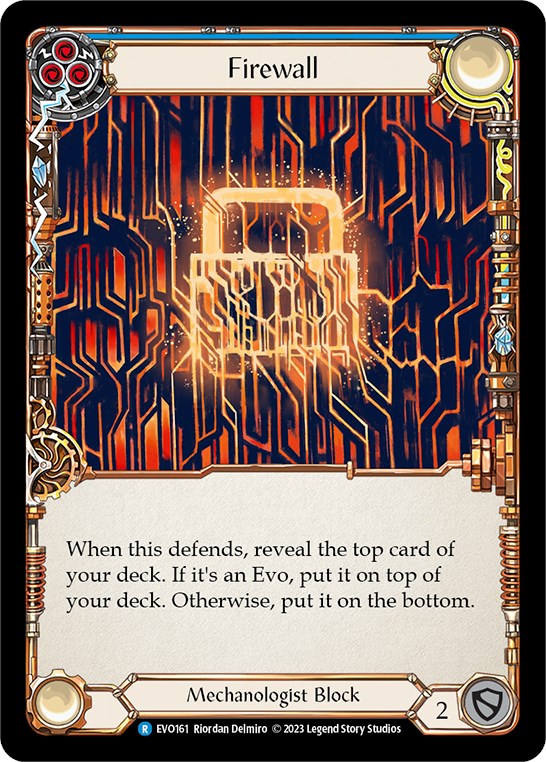 Firewall (Blue) [EVO161] (Bright Lights)  Rainbow Foil | Arkham Games and Comics