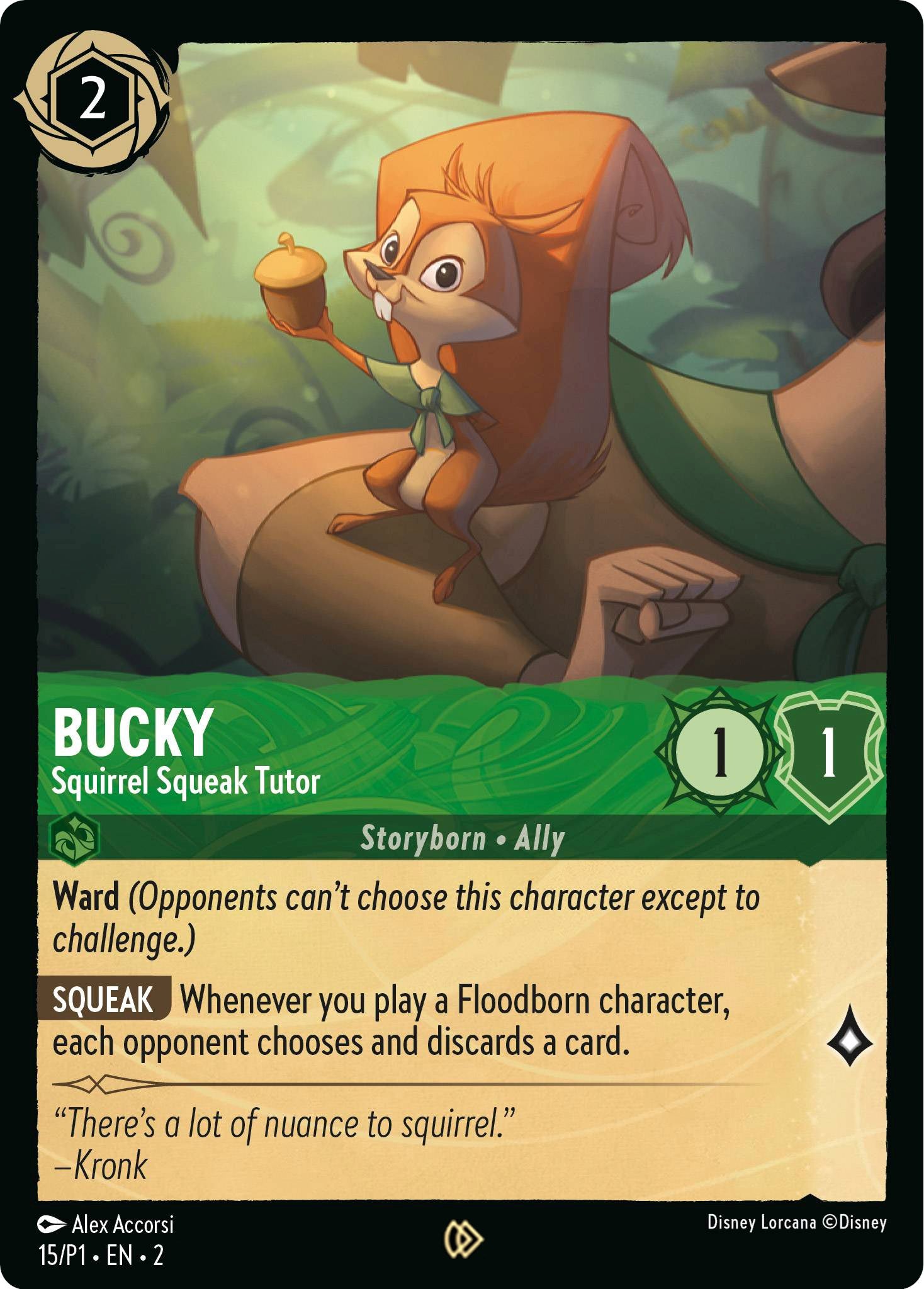 Bucky - Squirrel Squeak Tutor (15) [Promo Cards] | Arkham Games and Comics