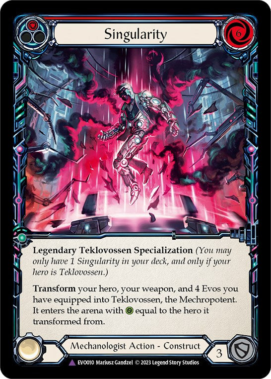 Singularity // Teklovossen, the Mechropotent (Cold Foil Marvel) [EVO010] (Bright Lights)  Cold Foil | Arkham Games and Comics