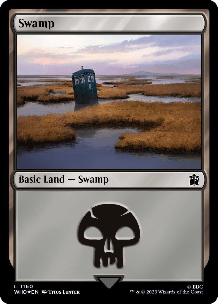 Swamp (1160) (Surge Foil) [Doctor Who] | Arkham Games and Comics