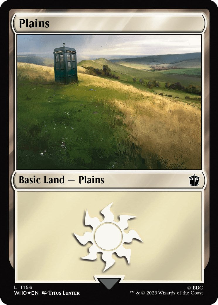 Plains (1156) (Surge Foil) [Doctor Who] | Arkham Games and Comics