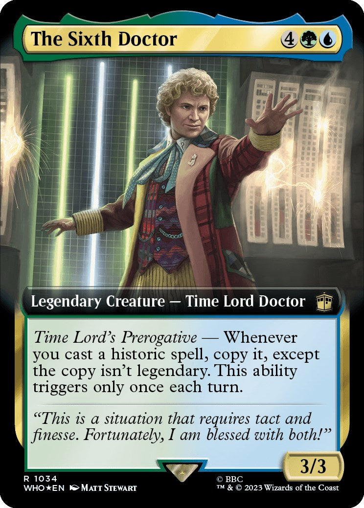 The Sixth Doctor (Extended Art) (Surge Foil) [Doctor Who] | Arkham Games and Comics