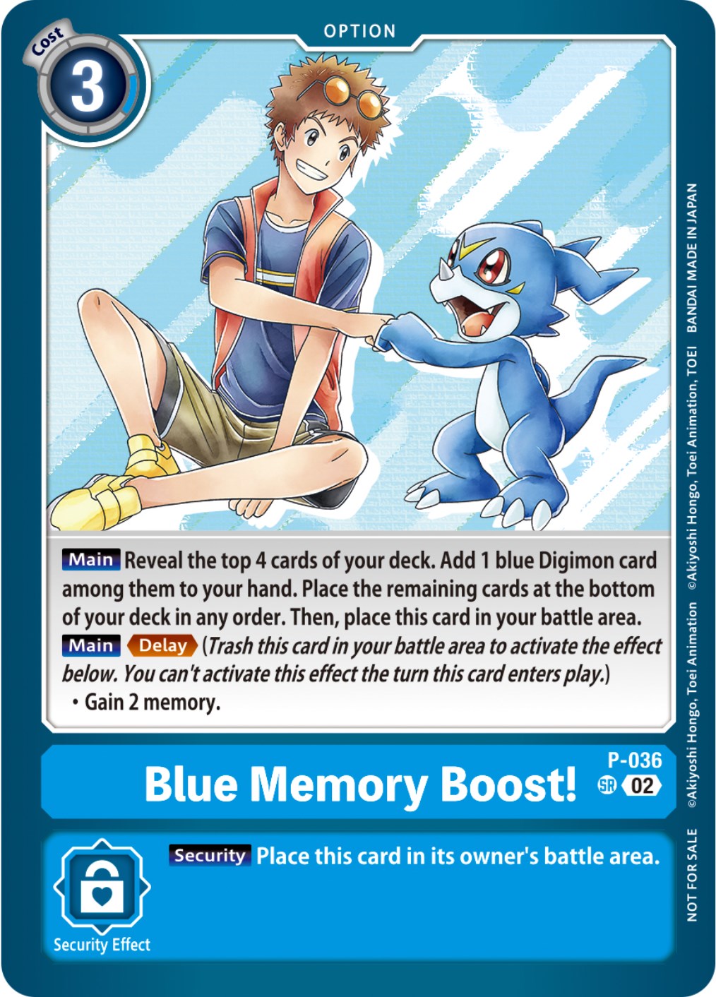 Blue Memory Boost! [P-036] (NYCC 2023 Demo Deck) [Promotional Cards] | Arkham Games and Comics