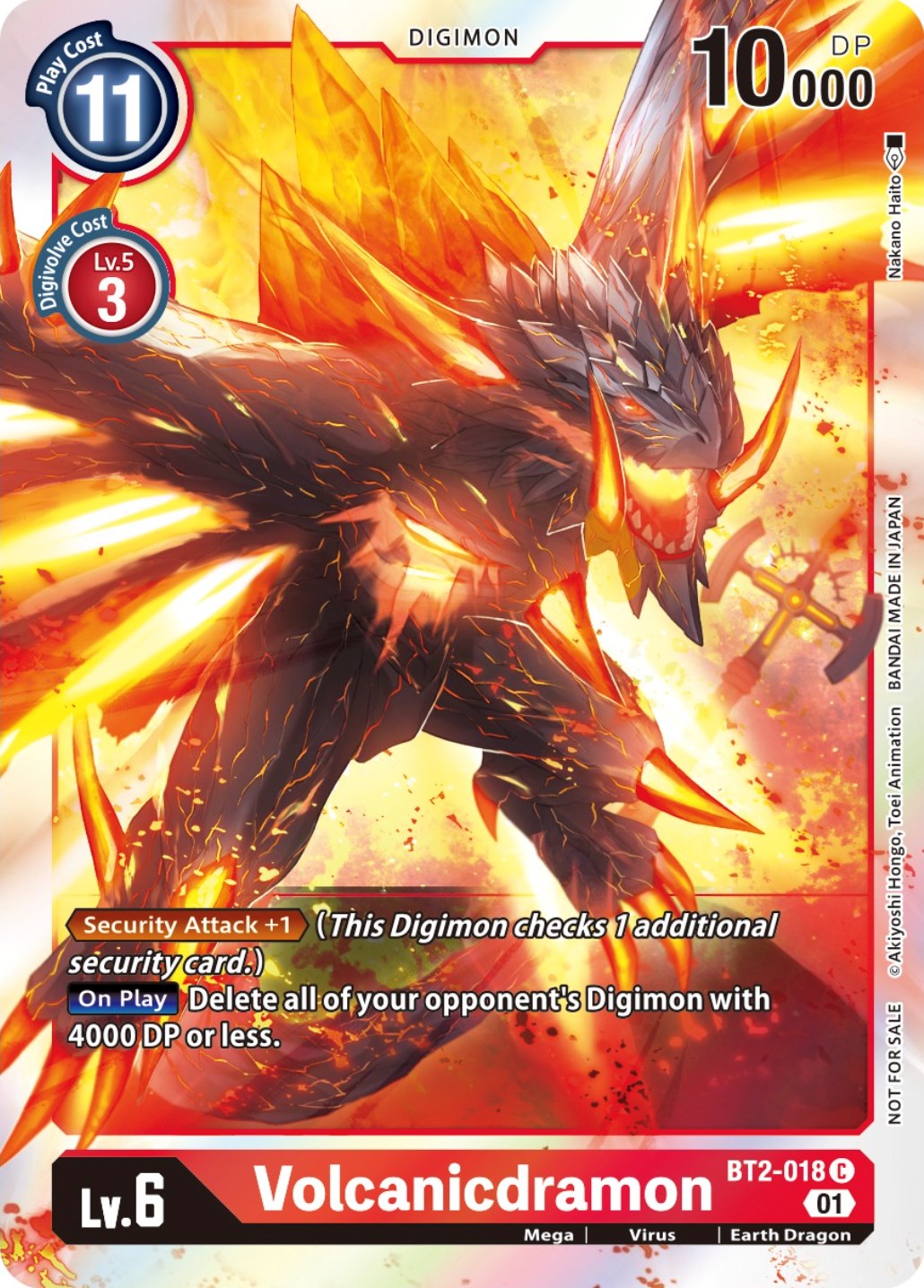 Volcanicdramon [BT2-018] (ST-11 Special Entry Pack) [Release Special Booster Promos] | Arkham Games and Comics