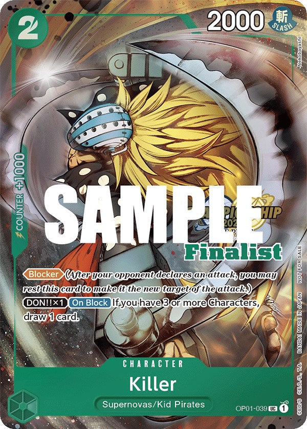 Killer (CS 2023 Top Players Pack) [Finalist] [One Piece Promotion Cards] | Arkham Games and Comics