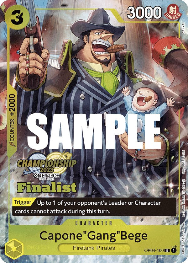 Capone"Gang"Bege (CS 2023 Top Players Pack) [Finalist] [One Piece Promotion Cards] | Arkham Games and Comics