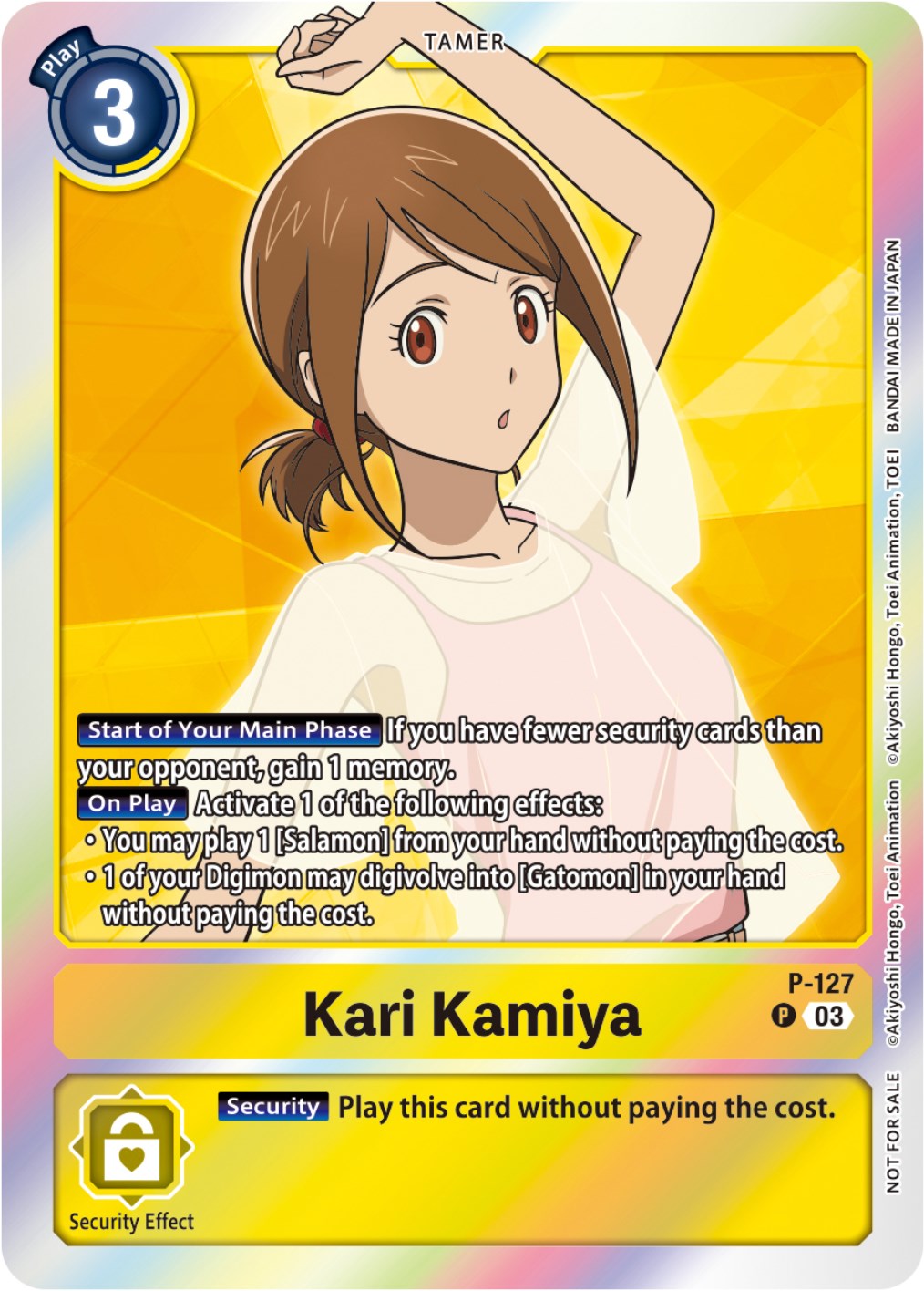 Kari Kamiya [P-127] (Tamer Party Pack -The Beginning- Ver. 2.0) [Promotional Cards] | Arkham Games and Comics