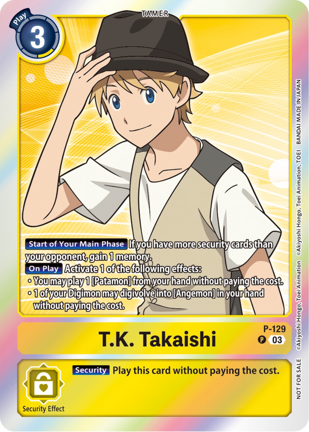 T.K. Takaishi [P-129] (Tamer Party Pack -The Beginning- Ver. 2.0) [Promotional Cards] | Arkham Games and Comics