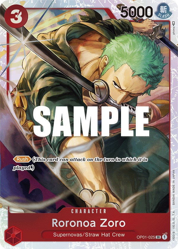 Roronoa Zoro (OP01-025) (Ultra Deck: The Three Captains) [One Piece Promotion Cards] | Arkham Games and Comics