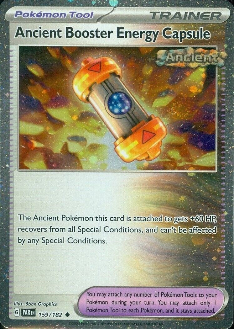 Ancient Booster Energy Capsule (159/182) (Cosmos Holo) [Scarlet & Violet: Paradox Rift] | Arkham Games and Comics