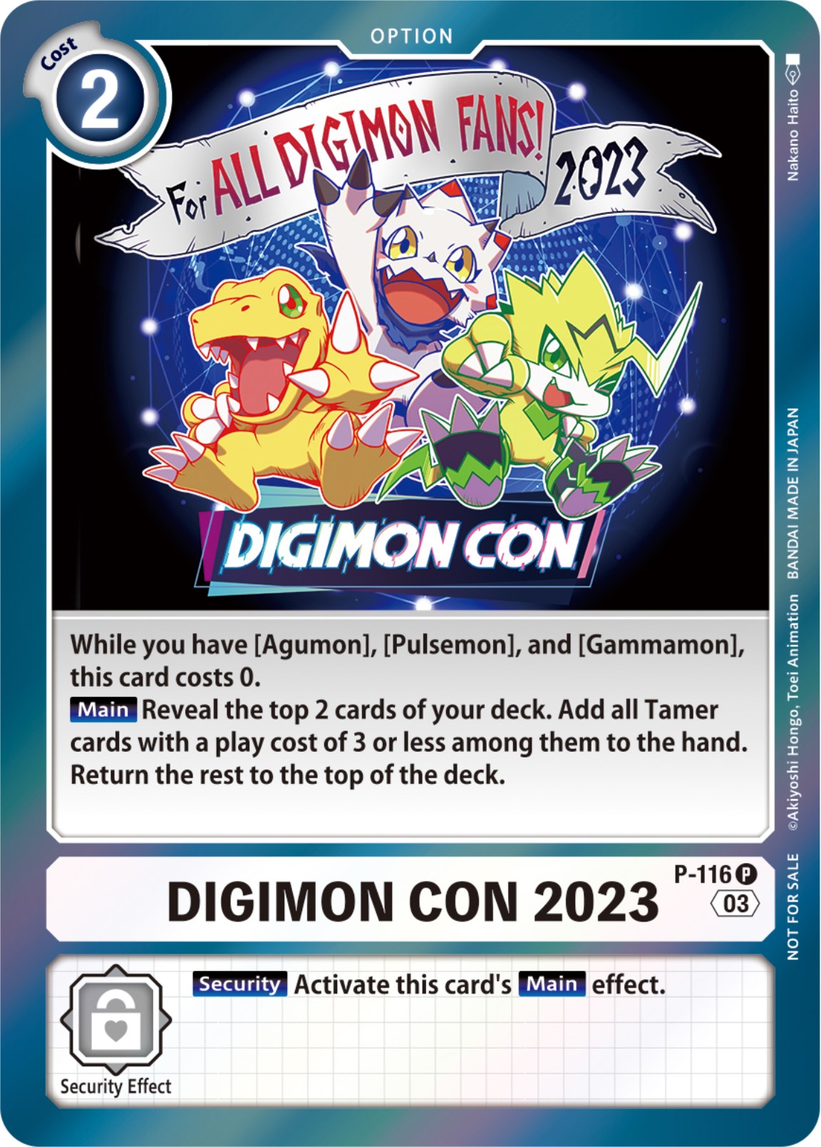 Digimon Con 2023 [P-116] (Official Tournament Pack Vol.11) [Promotional Cards] | Arkham Games and Comics