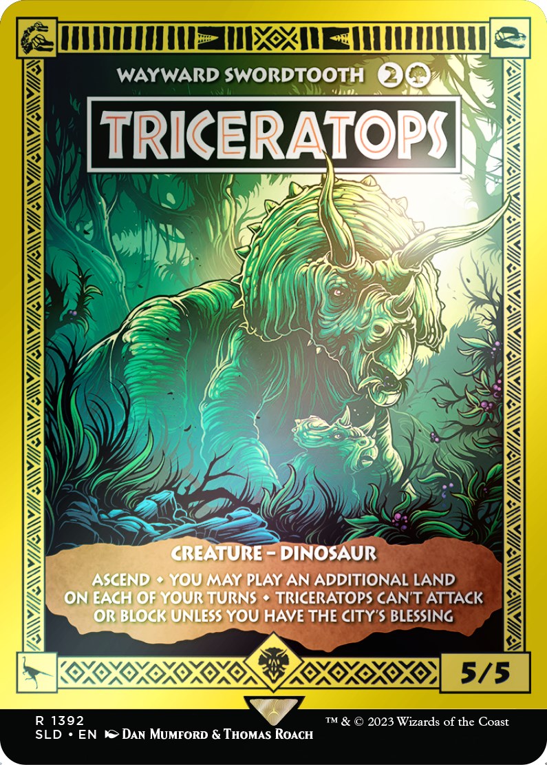 Triceratops - Wayward Swordtooth (Rainbow Foil) [Secret Lair Drop Series] | Arkham Games and Comics