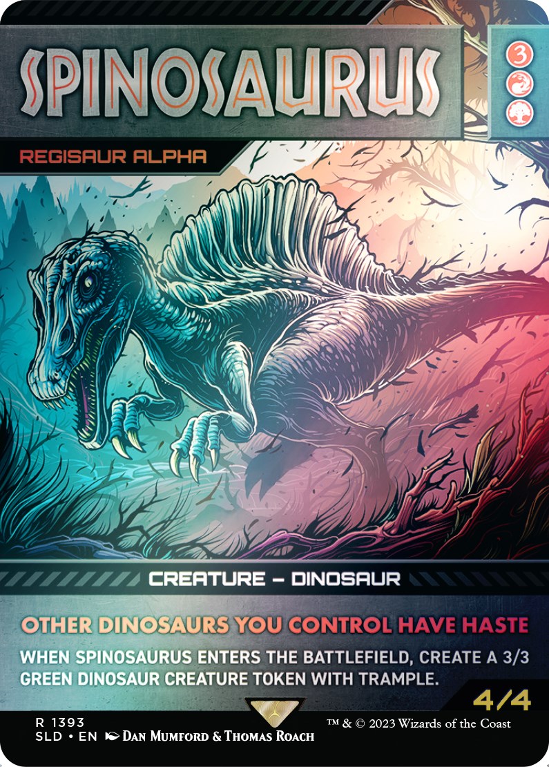 Spinosaurus - Regisaur Alpha (Rainbow Foil) [Secret Lair Drop Series] | Arkham Games and Comics