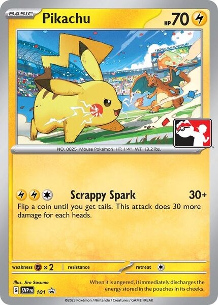 Pikachu (101) (Play Pokemon Promo) [League & Championship Cards] | Arkham Games and Comics