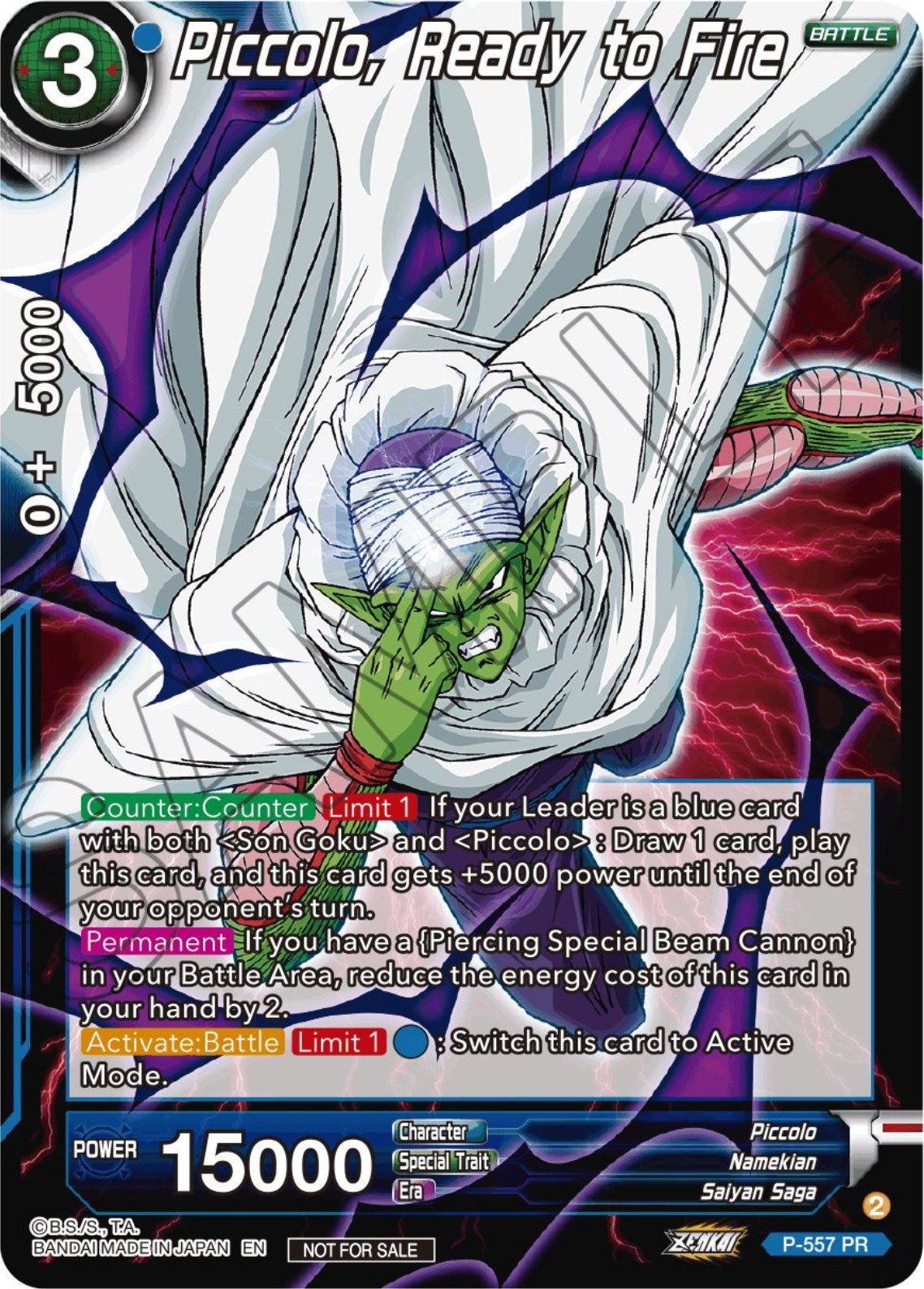 Piccolo, Ready to Fire (Zenkai Series Tournament Pack Vol.6) (P-557) [Tournament Promotion Cards] | Arkham Games and Comics