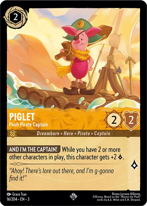 Piglet - Pooh Pirate Captain (16/204) [Into the Inklands] | Arkham Games and Comics