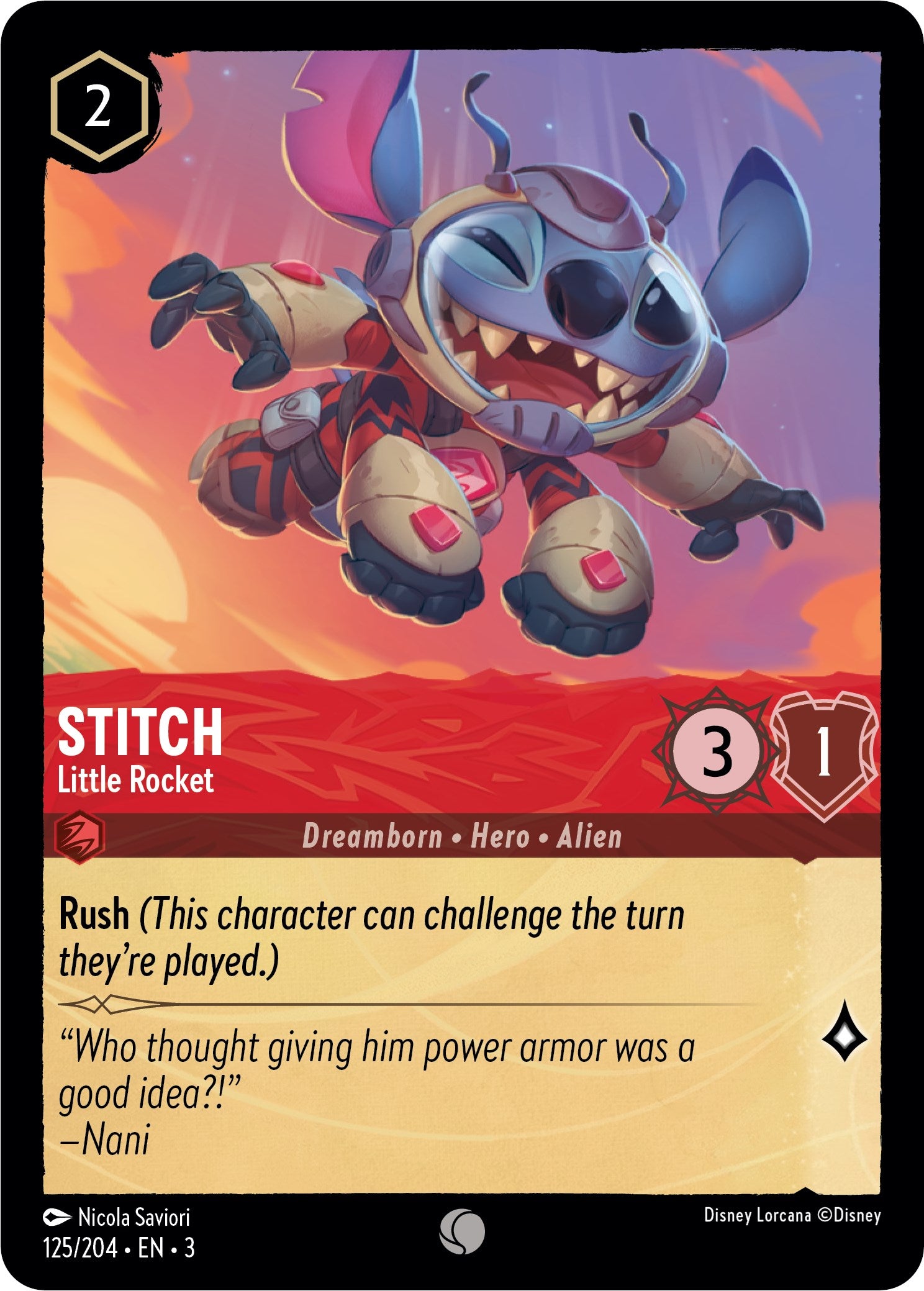Stitch - Little Rocket (125/204) [Into the Inklands] | Arkham Games and Comics