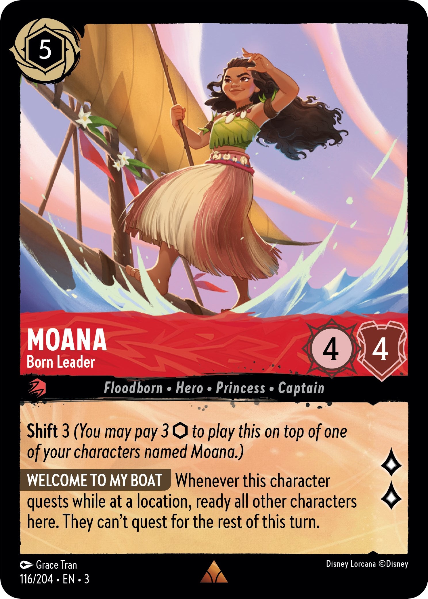 Moana - Born Leader (116/204) [Into the Inklands] | Arkham Games and Comics