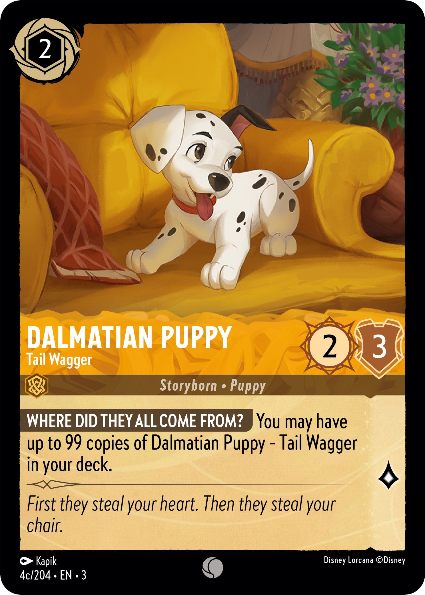 Dalmatian Puppy - Tail Wagger (4c) (4c/204) [Into the Inklands] | Arkham Games and Comics