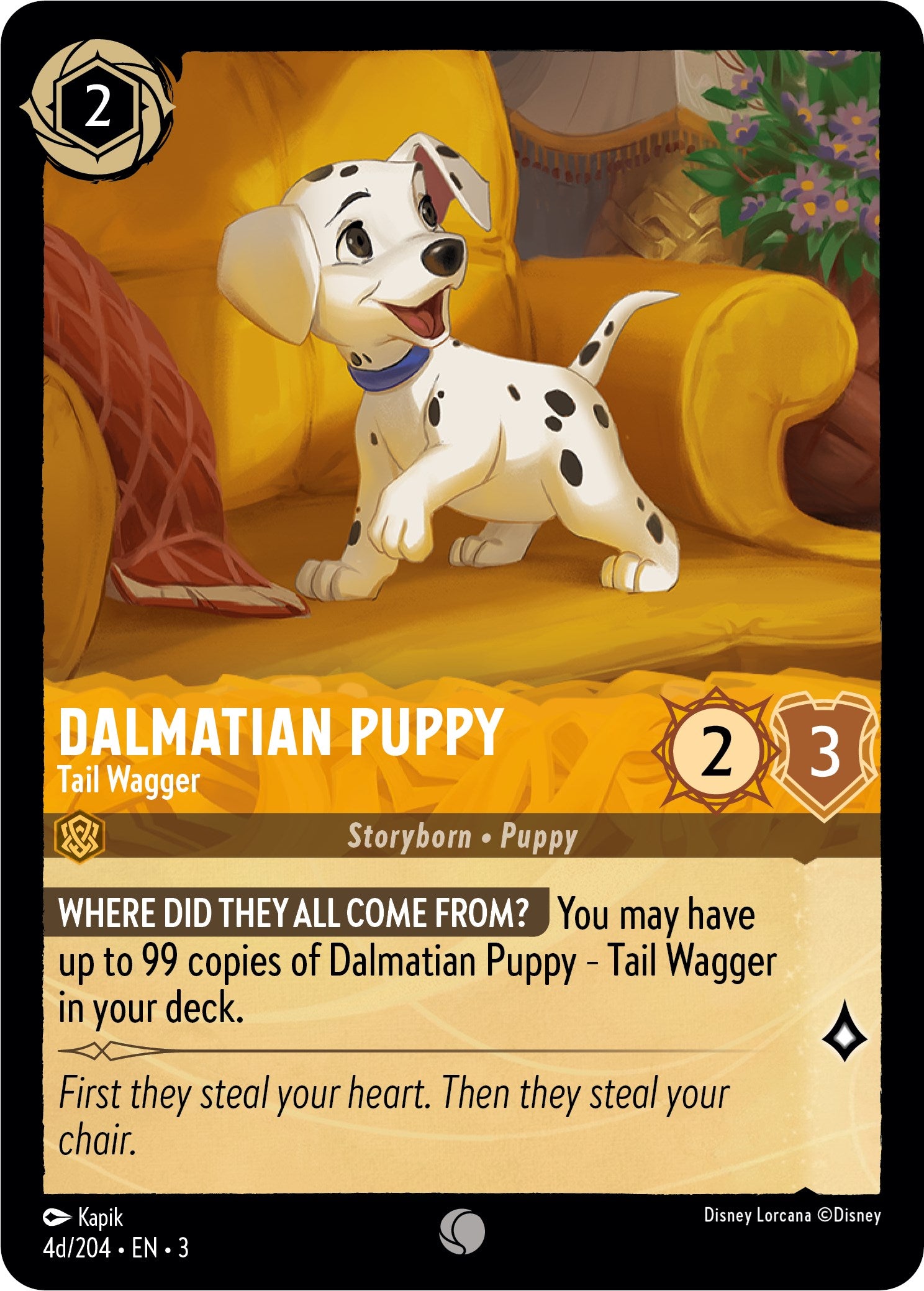 Dalmatian Puppy - Tail Wagger (4d) (4d/204) [Into the Inklands] | Arkham Games and Comics