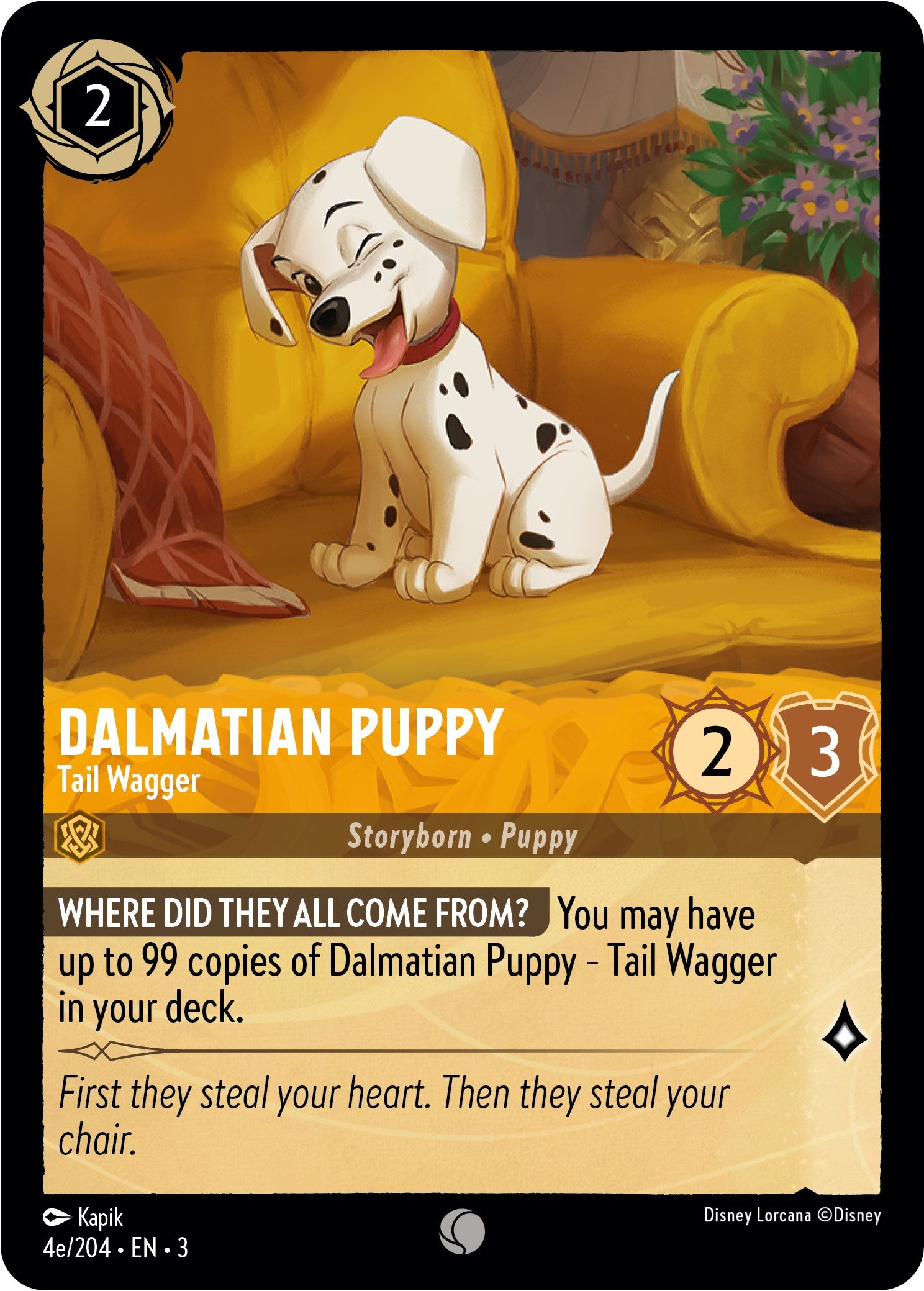 Dalmatian Puppy - Tail Wagger (4e) (4e/204) [Into the Inklands] | Arkham Games and Comics