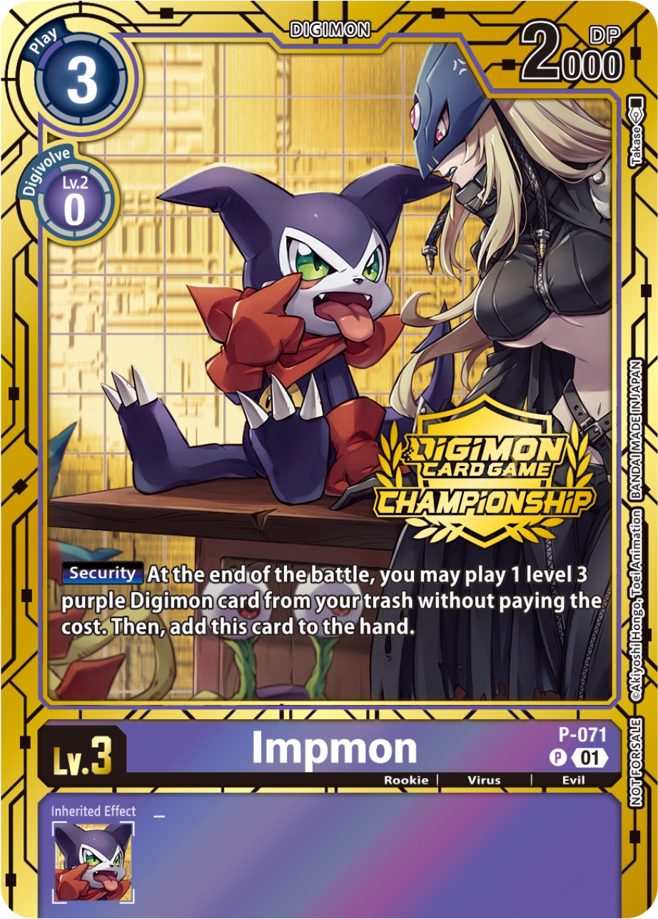 Impmon [P-071] (Championship 2023 Gold Card Set) [Promotional Cards] | Arkham Games and Comics