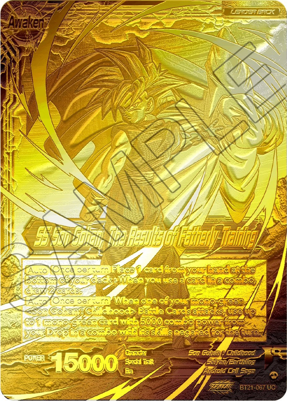 Son Gohan // SS Son Gohan, The Results of Fatherly Training (2023 Championship Finals) (Gold Metal Foil) (BT21-067) [Tournament Promotion Cards] | Arkham Games and Comics