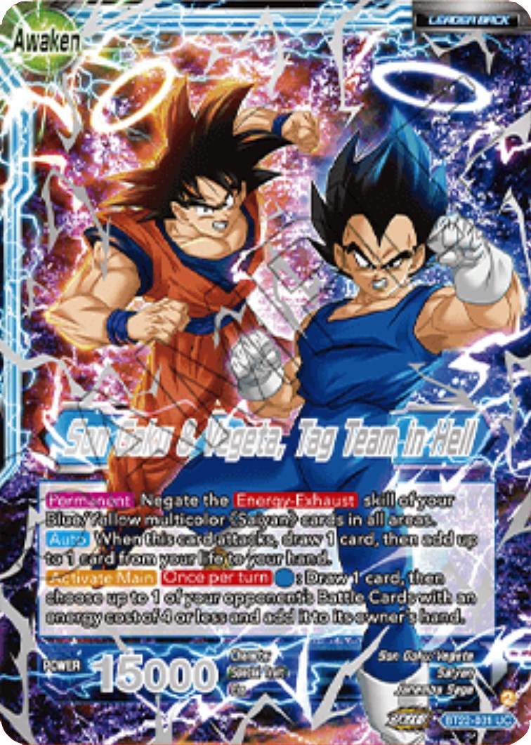 Son Goku // Son Goku & Vegeta, Tag Team in Hell (2023 Championship Finals) (BT22-031) [Tournament Promotion Cards] | Arkham Games and Comics