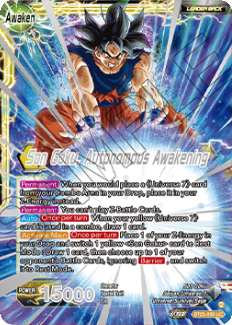 SSB Son Goku // Son Goku, Autonomous Awakening (2023 Championship Finals) (BT23-099) [Tournament Promotion Cards] | Arkham Games and Comics