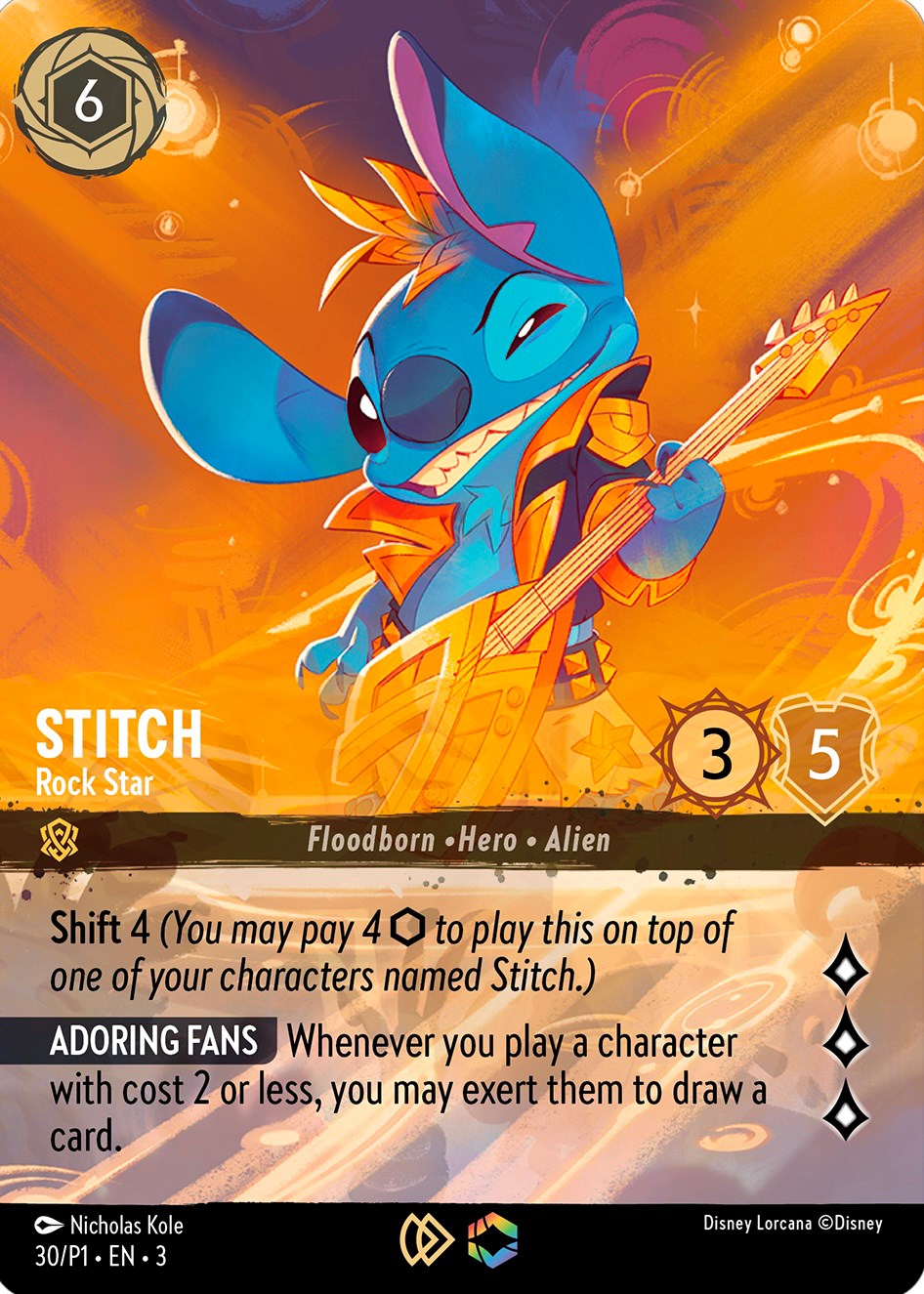 Stitch - Rock Star (Store Championship) (30) [Promo Cards] | Arkham Games and Comics