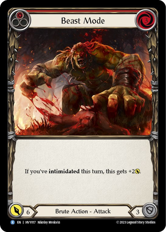 Beast Mode (Red) [HVY017] (Heavy Hitters)  Rainbow Foil | Arkham Games and Comics