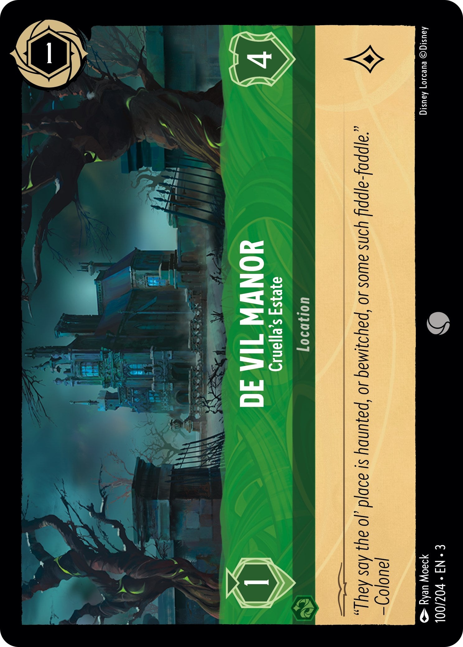 De Vil Manor - Cruella's Estate (100/204) [Into the Inklands] | Arkham Games and Comics