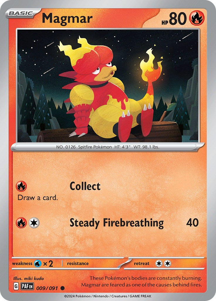 Magmar (009/091) [Scarlet & Violet: Paldean Fates] | Arkham Games and Comics