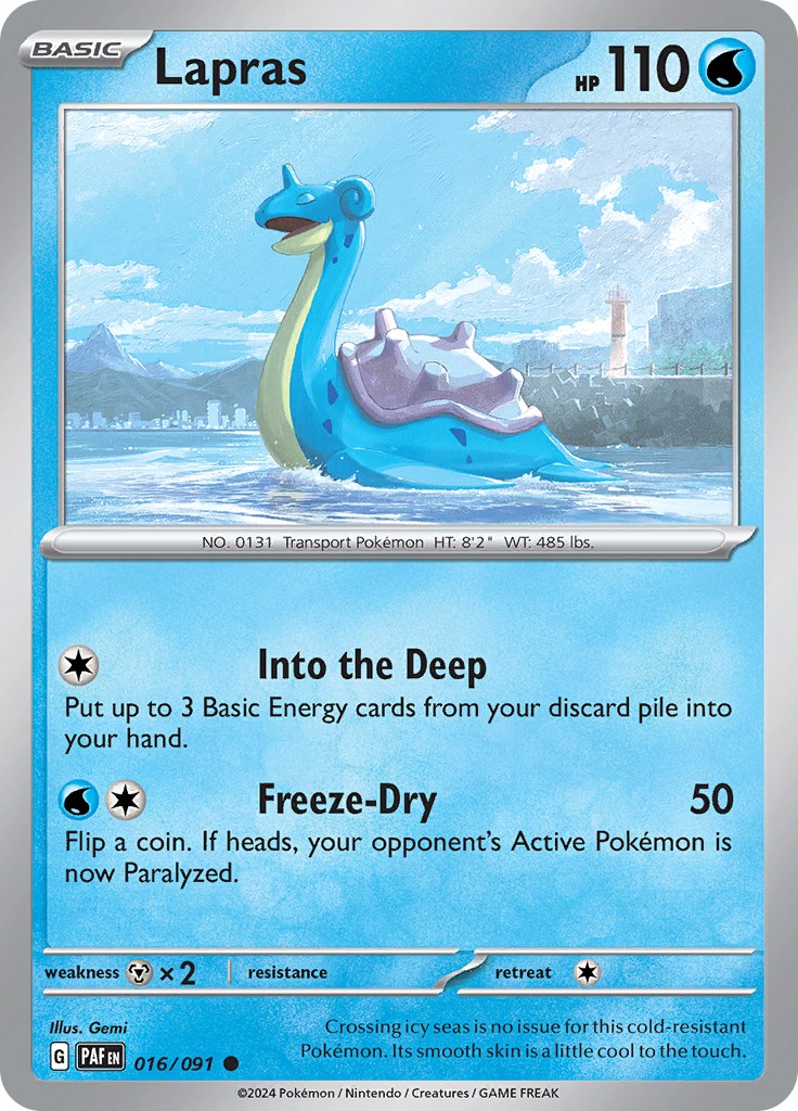 Lapras (016/091) [Scarlet & Violet: Paldean Fates] | Arkham Games and Comics