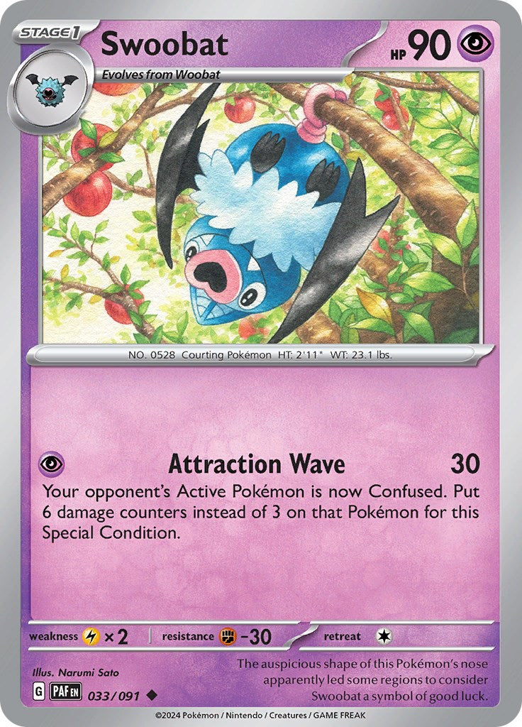 Swoobat (033/091) [Scarlet & Violet: Paldean Fates] | Arkham Games and Comics