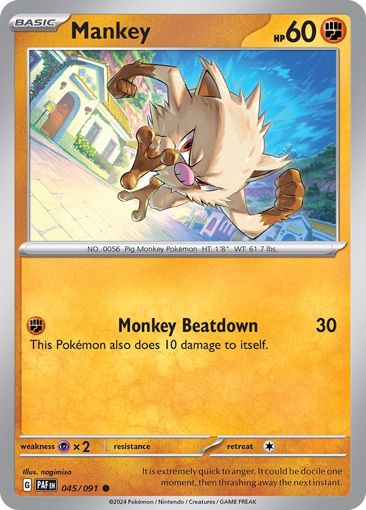 Mankey (045/091) [Scarlet & Violet: Paldean Fates] | Arkham Games and Comics